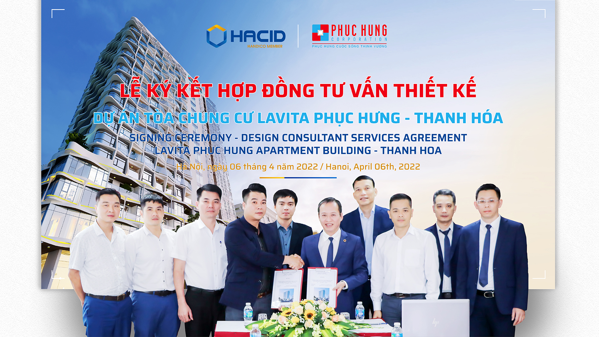 Lễ ký kết hợp đồng tư vấn thiết kế dự án "Tòa chung cư Lavita Phục Hưng" tại Số 92 Đại lộ Lê Lợi, thành phố Thanh Hóa